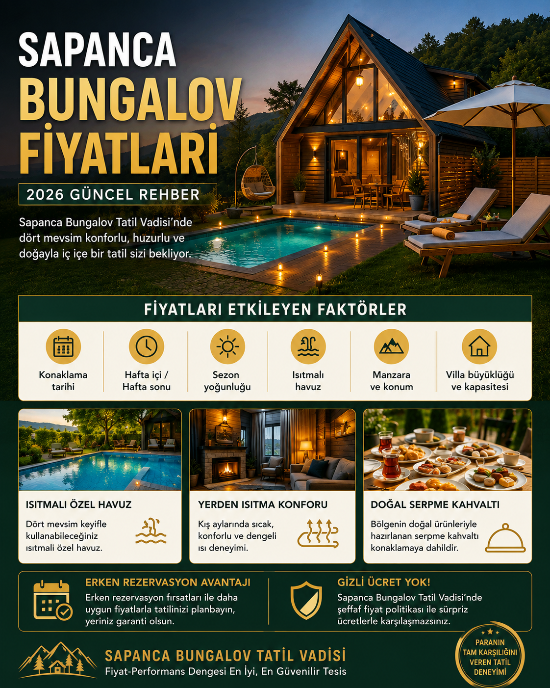 Sapanca Bungalov Fiyatları 2026: Fiyatları Etkileyen Faktörler ve Doğru Tercih Rehberi